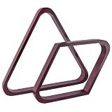 GSE Games & Sports Expert Solid Wood Billiard 8-Ball Triangle or 9-Ball Diamond Pool Ball Racks for 2-1/4" Pool Balls (Mahogany Triangle & Diamond Racks)