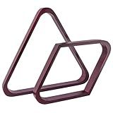 GSE Games & Sports Expert Solid Wood Billiard 8-Ball Triangle or 9-Ball Diamond Pool Ball Racks for 2-1/4" Pool Balls (Mahogany Triangle & Diamond Racks)