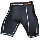 Meister MMA Compression Rush Fight Shorts w/Cup Pocket - BK - M (32-33)