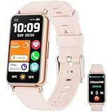 Fitness Tracker (Answer/Make Calls), 1.47" Smart Watch with Sleep Monitor, 100+ Sports Modes Activity Trackers, for Android and iPhone Women Men Gold Steel Strip
