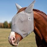 Raelitego Horse Fly Mask with Ears, Breathable Mesh UV Protection (L)