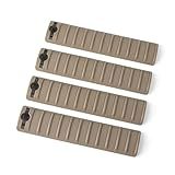 Qitoump 4 Packs Picatinny Rail Cover, Non-Slip Protector Rail Covers Panel for 20mm Picatinny Rail, Nylon Picatinny Rail Cover for Hunting