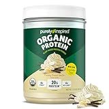 Purely Inspired Plant-Based Protein Powder for Men & Women, Creamy French Vanilla (16 Servings) - Vegan & Organic - 20g of Pea Protein Powder for Smoothies & Shakes - Dairy-Free, & Gluten-Free