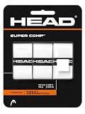 HEAD Super Comp Tennis Racquet Overgrip, 3-Pack, White