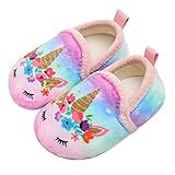 L-RUN Toddler Slippers House Shoes for Kids GirlS/Boys Pink House Shoes Pink 10-10.5 Toddler=EU28-29