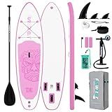 FunWater SUP Inflatable Stand Up Paddle Board 10'6×33"×6" Ultra-Light Inflatable Paddleboard with ISUP Accessories,Fins,Adjustable Paddle, Pump,Backpack