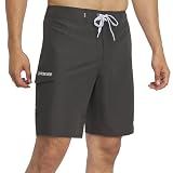 Quiksilver Men's Swimwear Regular Fit Fixed Waist UPF 50 Quick Dry 20 Inch Board Shorts, Dark Shadow, 38