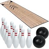 Wensdr Mini Bowling Set, Indoor & Outdoor Home Bowling Set, Bowling Alley Set with Lane, Bowling Pins & Ball Set (A)