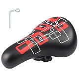 WEEROCK Kids Bike Seat, Child Bike Seats for 14" 16" 18" 20" 24" Kids' Bicycle, Children Bike Replacement Saddle for Boys Girls Bicycles, Black Red
