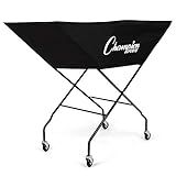 Champion Sports Unisex's VCPRO Pro Collapsible Volleyball Cart, Black, One Size
