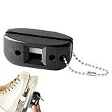 Asofelk Portable Ice Skates Blade Sharpener, Double Sided Figure Ice Skate Edge Blade Tool with Sharpening Stone for Hockey for Skate Sharpener/Ice Hockey, Figure Skates Black