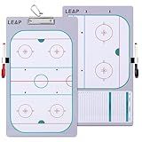 LEAP Ice Hockey for Coach Clipboard Tactical Coaching Two Sides with Full & Half Court Feature Premium Dry Erase Tool, Basketball Soccer Volleyball Baseball Football for Kids, High School Team