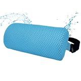 REEZEIVI 1Pack Headrest Pillow for Patio Chaise Lounge,Chaise Lounge Pillows Outdoor 3D air mesh with Elastic Band,Quick Drying and Washable Spa Pillow for Recliner,Beach Chair,Office Chair Blue