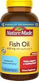 Nature Made Fish Oil Omega 3 Supplements, 1000mg Softgels, 250 Softgels