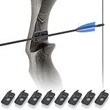 Pawfly 8 Pcs Arrow Rest for Recurve Bows, Right Hand Archery Arrow Rest with Adhesive Back, Plastic Recurve Bow Arrow Rest, Recurve Bow Accessories for Hunting Shooting Targeting, Black