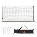 VEVOR Soccer Rebounder Net, 12x6FT Iron Soccer Training Equipment, Sports Football Training Gift with Portable Bag, Volleyball Rebounder Wall Perfect for Backyard Practicing, Solo Training, Passing