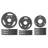 CAP Barbell 75 LB Elite Olympic 2-Inch Cast Iron Weight Plate Set