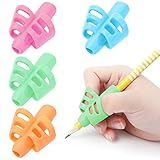 BUSHIBU Pencil Grips for Kids Handwriting, 4 Pcs Toddler Pencil Grippers, Training Pen Grip Holder for Beginners Preschoolers Kindergarten Children