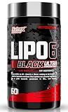 Nutrex Research Lipo-6 Black Ultra Concentrate | Thermogenic Energizing Fat Burner Supplement, Increase Weight Loss, Energy & Intense Focus |Capsule, 60Count