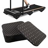 4PCS Non-Slip Treadmill Mat Pads, 4x4 Inch High Density Silicone Exercise Equipment Mat - Double-Sided Anti Vibration Pad for Treadmill, Walking Pad, Exercise Bike, Floor Protection (Square, 4 PCS)