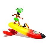 Surfer Dudes Legends & Surfer Pets Wave Powered Mini-Surfer, Pet and Surfboard Beach Toy - Teahupo'o Tiki and Toucan Tiki