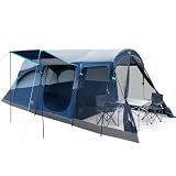TIMBER RIDGE 8 Person Family Camping Tent with Screen Porch | Double Layer All-Weather Resistant Big Tunnel Tent with Rainfly Carry Bag, Large Tent for Outdoor Party 20ft x 8ft x 76in