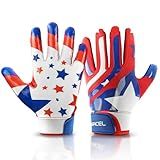 ATERCEL Youth Football Gloves Kids Sticky Receiver Gloves Grip Football Glove for Boys Girls