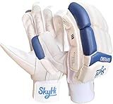 Skyhi Supremo Cricket Batting Gloves for Batsman, Split Fingers, Stylish Design, Comfortable Grip, PVC Thumb Patch, & Breathable mesh for Ventilation for Mens Righ and Left Hand Batsman (Right Hand)