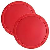 Brybelly Air Hockey Pucks - Accessories for Game Room Gaming Tabletop for Kids & Adults - 3.25 Inch Large - 2 Pucks