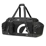 TRAILKICKER Extra Large Hockey Bag, Durable Sports Equipment Duffle with Multiple Pockets, Perfect for Ice Hockey and Sports Gear, Black