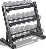 Marcy 3-Tier Dumbbell Rack Multilevel Weight Storage Organizer for Home Gym DBR-86