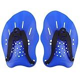 Grstltd Swimming Paddles for Hands, Swim Training Hand Paddles with Adjustable Straps for Adults and Kids Unisex Professional Swimming Accessories (1 Pair, Blue)