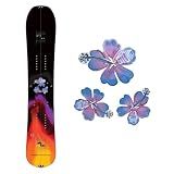 Stompgrip Premium Snowboard Stomp Pad | Hibiscus | 3D Collection | 3D Decal | Blue & Pink