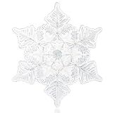 devembr Snowboard Stomp Pad, 3D Clear Snowflake Snowboarding Stomp Pads, PVC Material, 5.11" x 4.53", Transparent Snowflake Pattern