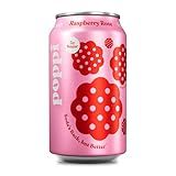 Poppi Sparkling Prebiotic Soda Beverage with Apple Cider Vinegar, Seltzer Water and Fruit Juice, Raspberry Rose Flavor, 12 Fl Oz, 1 Count, Packaging May Vary