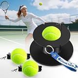 HOIGE Tennis Trainer Metal, Tennis Practice Rebounder with 3 String Balls