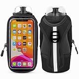 VYKAA Handheld Running Water Bottle (17oz) | Water Bottle Phone Holder | Secure Seal & Non-Slip Rubber Grip | Phone Holder for Running | Handheld Water Bottle Running | Running Water Bottle Hand
