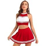 Unittype 1 Pack Cheer Skirt Spirit Wear for Girls, Cheer Uniform, Red, XL