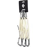 Black Diamond MiniWire Alpine Quickdraw 3 Pack | Ultralight Extendable Draws | Dyneema Sling | Alpine & Trad Climbing