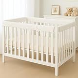 Macardac Mesh Breathable Rail Cover Sets, White Muslin