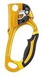 PETZL Ascension Ascender - Ergonomic Handled Rope Ascender for Climbing and Rigging - Yellow - Right