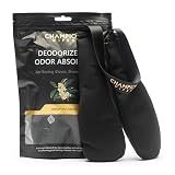 Champion Wipes Deodorizer Inserts for Boxing Gloves, Hockey Equipment, Gym Bags & Sports Gear – Bamboo Charcoal Odor Absorber & Moisture Absorber – Reusable Dual-Pouch Insert (Osmanthus Breeze)