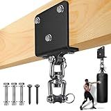Punching Bag Hanger 1000 LB Capacity 360° Rotatio Heavy Bag Mount Beam Hanger Bracket for Boxing Bags Heavy Bags Hanging Kit for Muay Thai Training