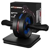 Ab Roller Wheel for Abs Workout - Abdominal Exercise Equipment with 2 Knee Pads for Home Gym, Core Strength Training, Fitness Equipment for Men & Women (Blue)