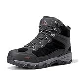 NORTIV 8 Men's Waterproof Hiking Boots Outdoor Mid Trekking Lightweight Mountaineering Shoes Paladin,Size 10,Black,JS19004M