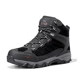 NORTIV 8 Men's Waterproof Lightweight Hiking Boots,Black,12