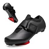 SoleEase Women & Men Cycling Shoes Compatible with Peloton Bike Indoor Road Riding Biking Bike Shoes with Delta Cleats Included (3600Black, 41)