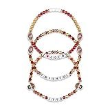 FOCO Unisex Adult NFL Team Logo Officially Licensed 3-Pack Beaded Friendship Bracelet, Gems