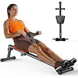 Niceday Rowing Machine, Hydraulic Rowing Machine for Home Use, Rower Machine Foldable with 16 Resistance, LCD Monitor & 300 LBS Weight Capacity