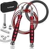 High Speed Jump Rope featuring Advanced 360 Degree Ball Bearings, Adjustable Cables, Grip incorporating Silicone Textured Design, Perfect for Men and Fitness Jumping, Weighted Speed Rope for Ultimate Workout Pleasure.